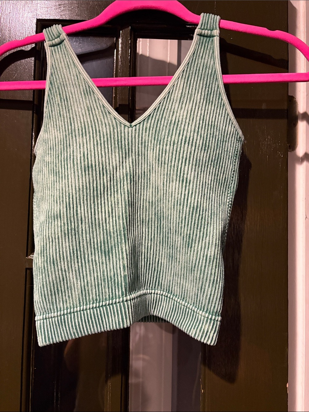 Zenana Outfitters Ribbed V-Neck Tank Top - Mint